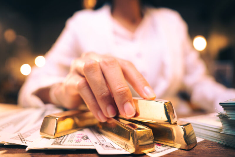 shiny gold bar arrangement in a row. Business Gold future and financial concept. concept of world economics and currency exchange. Money trade and safe haven marketplace