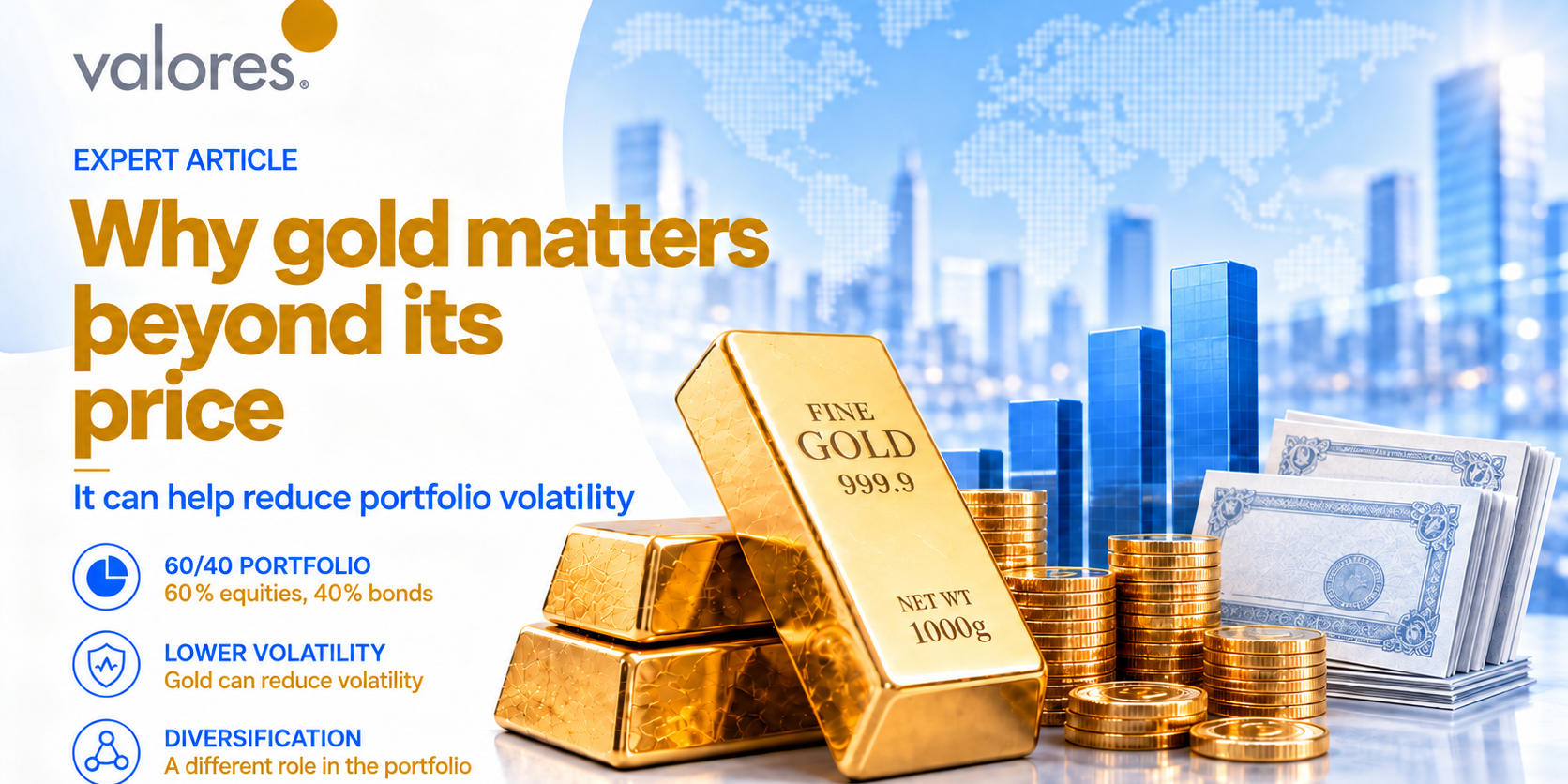 Gold, diversification, and lower volatility